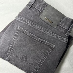 Alberto Pipe Jeans Mens Size 34x27 Regular Slim Fit Dark Gray Weft Stretch